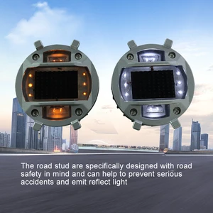 High Brightness Driveway Road Marker Aluminum Alloy Solar Powered Cat Eyes Constant Light Solar Underground Road Stud