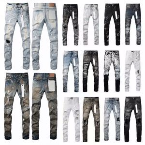 High Quality Luxury Y2K Embroidery Stretch Ripped Denim Streetwear Hip Hop Men's Jeans