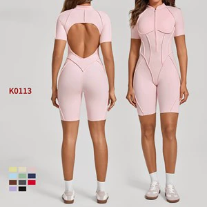 New Fitness Yoga Jumpsuit, Zipper, Dance, Running Quick-dry, Gym Sports Jumpsuit, Customizable logo