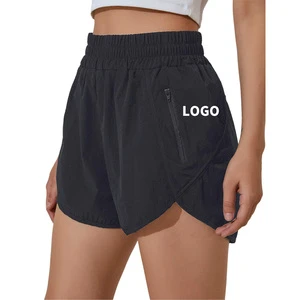 Oem Plus Size High Waist Belt Bow Women's Hot Shorts Solid Eco-Friendly Sports Fitness Shorts Breathable Quick Dry Running