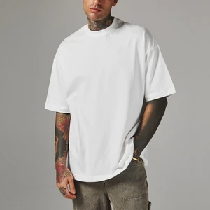 Wholesale 100% Cotton Tshirts Plus Size Plain Unsex Custom Printing High Quality Oversized Blank White Custom T-Shirt