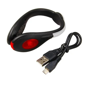 LED Safety Shoes Clip Lights USB Rechargeable Flashlight Reflective Gear for Runners Joggers Bikers Walkers