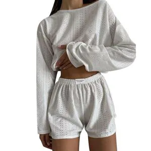 Summer Women's Casual Style Suit Loose Solid Color Two-piece Suit