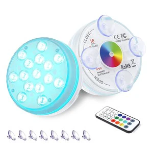 Hot Sale IP68 Waterproof Outdoor Garden Swimming Pool Lamp 16-Color LED Floating Light ABS Body Remote Control 3 Modes Lighting