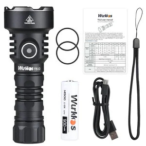 TS12 1350LM Torch Light Long Range Aluminum USB Rechargeable Portable Flashlight LED Torch Light Tactical