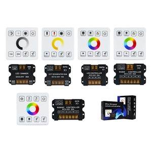 DC 5V 12V 24V Touch Panel LED Dimmer Switch 30A 50A Wireless Controller for Single Color/CCT/RGB/RGBW/RGBWC LED Strip