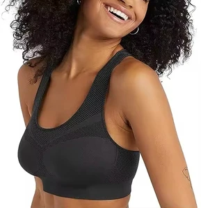 Women's Breathable High Support Backless Sports Bra for Gym Fitness Slim Fit Yoga Workout with Front Logo Washed Technique