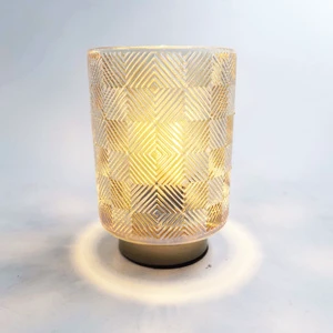 Home Decorative Glass Table Lamp for Living Room Bedroom Study Outdoor Camping Soft Night Light & Atmosphere Enhancer