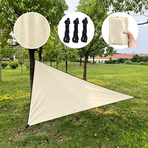 Large Waterproof Breathable Triangle Fabric Sunshade Canopy UV Protection Sun Shade Sail For Patio Backyard Garden Pool Area