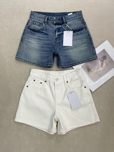 CE Branded Women's New Vintage Denim Shorts Elastic Flanged Sports Style Casual Breathable Luxury Logo Short Jeans for Lady