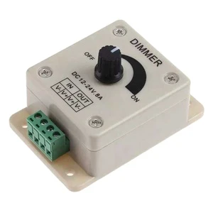 Single Color Light Power Supply Controller LED Dimmer Switch 12-24V 8A Adjustable Brightness Lamp Strip Driver