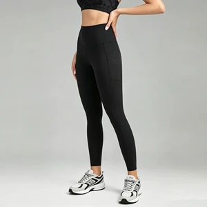 Bamboo Cotton Yoga Leggings Women Workout Tights with Pockets Breathable High Waisted Gym Pants