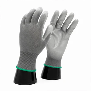 Polyester PU Coated Safety Gloves | Breathable Non-Slip PU Palm Gloves for Precision Handling