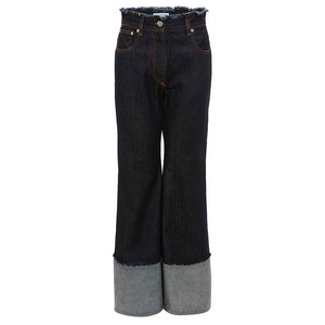 DiZNEW Factory Wholesale Fashion Bell Bottom Jeans Jumpsuit Women Plus Size Pants Washed Denim Women's Flare Jeans