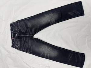 Liluuo Garment Manufacturers Custom Cotton Vintage Wash Thick Embroidery Men's Wide Leg Denim Pants Plus Size Baggy Jeans Men