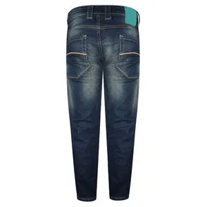 Wholesale Breathable Woven 100% Cotton Denim Mens Jeans Slim Fit Straight Skinny Ripped Distressed Casual Trendy