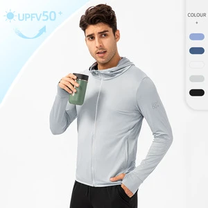 Men's summer sun protection shirt - long sleeve lightweight breathable outdoor sports UPF 50+ protective clothing jacket