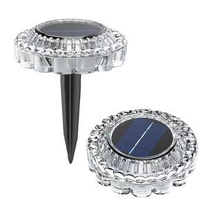 Outdoor Courtyard & Garden Waterproof Lawn Ice Brick Step Balcony Decorative Lamp Solar LED Underground Light
