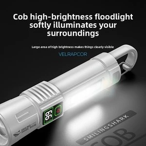 For New Upgraded ABS Tactical LED Camping Rechargeable Flashlight Super Bright Long-range Multifunctional 100-200m Beam Distance