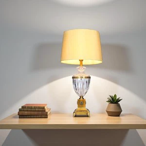 High-End Luxury Glass Table Lamp with Simple Modern Design LED Lighting for Home Decor