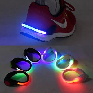 Neon-Glo Adjustable LED Light-Up Waterproof Flashing Shoe Clip for Night Running-ABS Plastic Indoor Use Christmas Ramadan