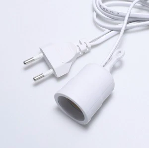 E27 Lamp Holder Power Cord 1.8m Full Teeth EU/US Plug Pendant Light Bulb Socket Adapter Switch 100W