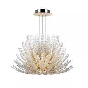 Luxurious Postmodern Living Room Handmade Glass Pendant Light, Simple and Atmospheric American Restaurant LED Pendant Light