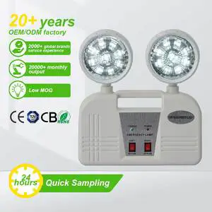 Tuoming High Brightness Fire LED Emergency Exit Lamp 2 Hours Backup IP20 Rated Wall-Mounted Battery Emergency Lights