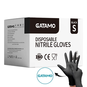 For SN035 Safety Disposable Nitrile Gloves M Size Powder Free EN420 Certified Waterproof Anti-Slip Examination Gloves