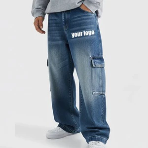 Men's Vintage Hip Hop Streetwear Boyfriend Jeans High Street Vibe Straight Loose Casual Lightweight Breathable Summer Customized