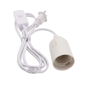 E27 lamp holder with plug, small night light with wire lamp socket, decorative table lamp with switch