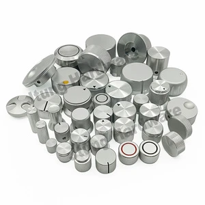 Solid Aluminum Encoder Potentiometer Teeth D Shape Round 6mm 6.35mm Shaft Rotary Volue Control Knob Panel Audio Interface Knob