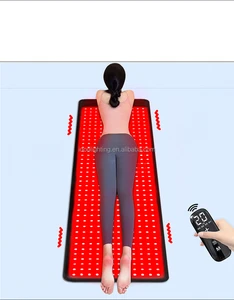 Wireless Vibration Infrared Light Therapy Yoga Mat Cordless Massage Red Light + NIR Light Therapy Pad With Remote Control
