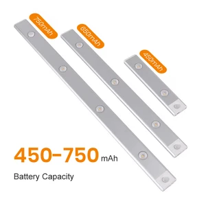 Indoor 2W Ultra-thin 50cm 60cm 80cm USB Rechargeable Cat-Eye Cabinet Lamp Smart LED Motion Sensor Lights