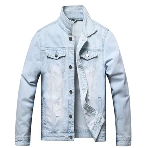 Top Fashion Men Jackets New Latest Hot Selling Fancy Casual Classic Elasticity Denim Coat Jeans Men Jacket