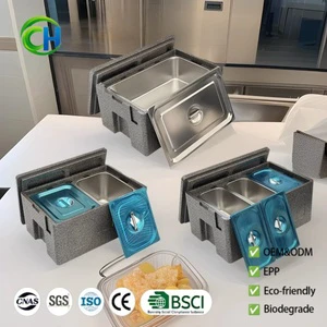 33L Eco Friendly EPP Food Shipping Cooler Box Canteen Pan Cushion Protective Storage Light Weight EPP Foam Insulated Box