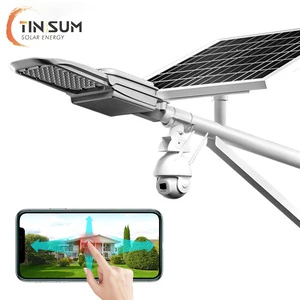 Cctv Camera 2mp Solar Street Light with Camera 1080p Wireless Cctv Security Camera System 4ch Wifi Nvr Kit