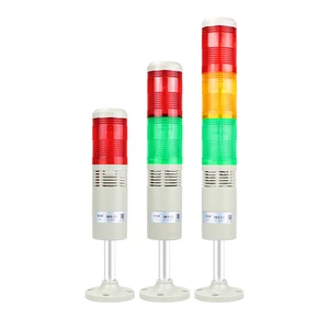 Multi-layer Plastic IP65 Industrial Warning Light with Built-in Buzzer 24VDC/220V LED Three-color Signal Light