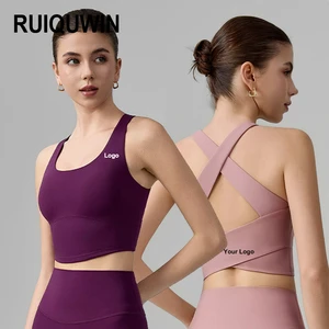 RUIQUWIN OEM Seamless Yoga Bra Sports Bra Women High Impact Plus Size Push up Breathable Gym Fitness Workout Wear