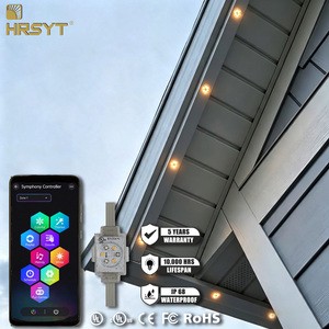 HRSYT C Aluminum Track RGBW LED Pixel Lights IP68 Waterproof Outdoor Permanent Lighting Christmas Light For House