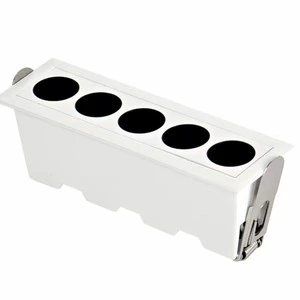 White + Black Grille Light, Embedded Long Linear Grid Spotlight, Led, Anti-Glare Lighting for Living Room, Bedroom and Dining