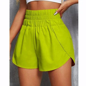 Wholesale Custom Summer Hot Womens Bermuda Shorts Breathable Eco-Friendly Polyester/Cotton Elastic Waist Sporty Customize Logo