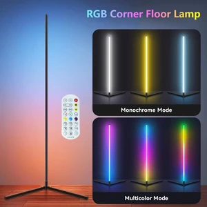 60 Inch RGB LED Corner Floor Lamp, Modern Standing Lamp for Living Room Bedroom Game Room