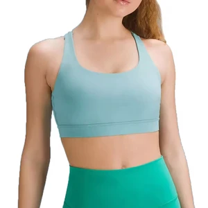High Support Seamless Breathable Eco-Friendly Reversible Sports Bra Women Plus Size Yoga Front Customized Logo Open Back Gym