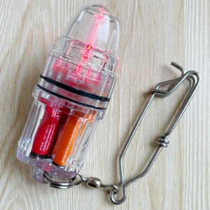AA Battery Powered Fish Lure Light Led Fishing Lights 11cm Plastic IP67 OEM RED 800 Watt Under Water Fishing Light 360 Degree