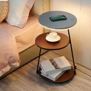 Modern Smart Decorative Lighting Floor Lamp With Shelf Wireless Fast Charge for Living Room Bedroom Bedside LED Floor Lamp