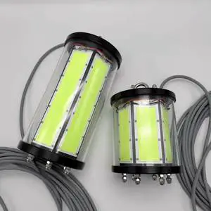 Submersible 2000W Green LED Underwater Fishing Light Marine Grade 50M Drop Deep Sea Fish Attractant Lamp