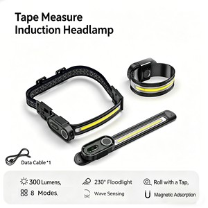 2026 New Rechargeable LED Headlamp Wrist Light Bike Front Rear Light Outdoor Tape Measure Backpack Work Light