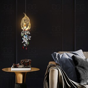 French Vintage Luxury Crystal Pendant Lamp, Designer Art Chandelier For Living Room, Bedroom and Study Decor