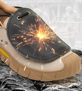 2Pcs Protective Shoe Covers Work Boot Protector Metatarsal Guard for Construction Workers and Manufacturing Professional